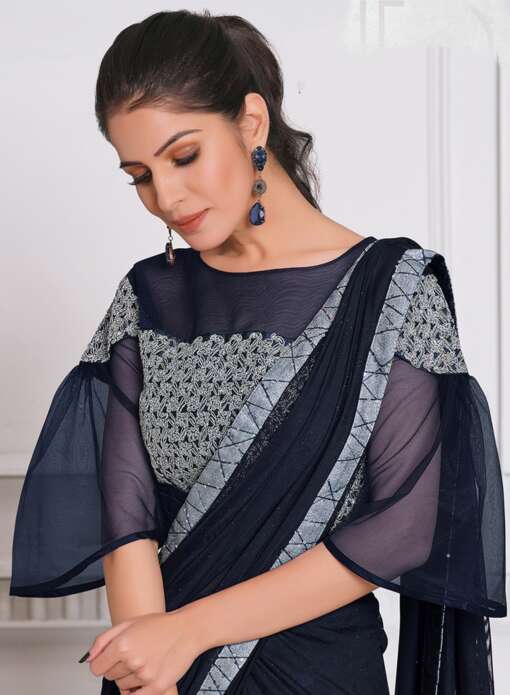 Party Wear Sarees With Latest Designer Blouse