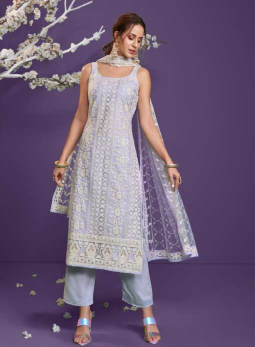Pakistani Style Lucknowi Embroidered Suit Online