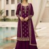 Pakistani Style Sarara Embroidered Suit online in canada
