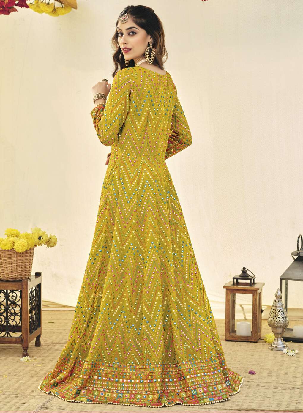 Buy Floor Touch Anarkali Gown Online in Canada USA UK France Australia New Zealand France Mauritius