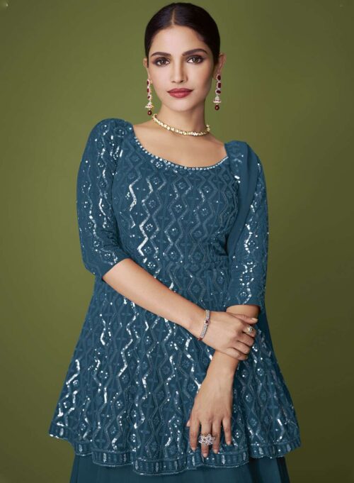 Pakistani Lehenga Style Anarkali Dress online Embroidered Online in Canada USA UK Australia New Zealand France Mauritius.