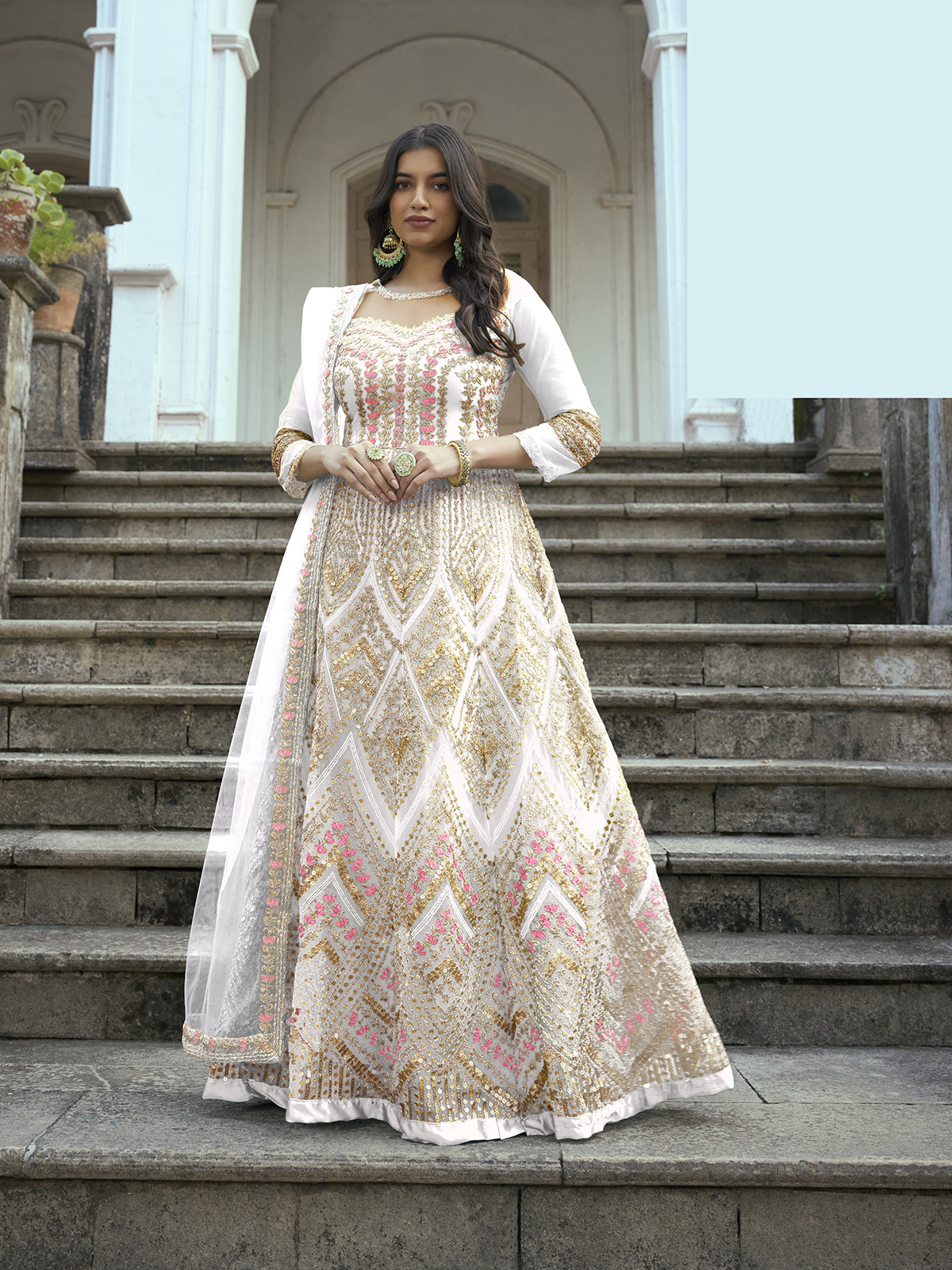 Floor Touch Gown Heavy Embroidered Eid Collection Online in usa uk canada uae