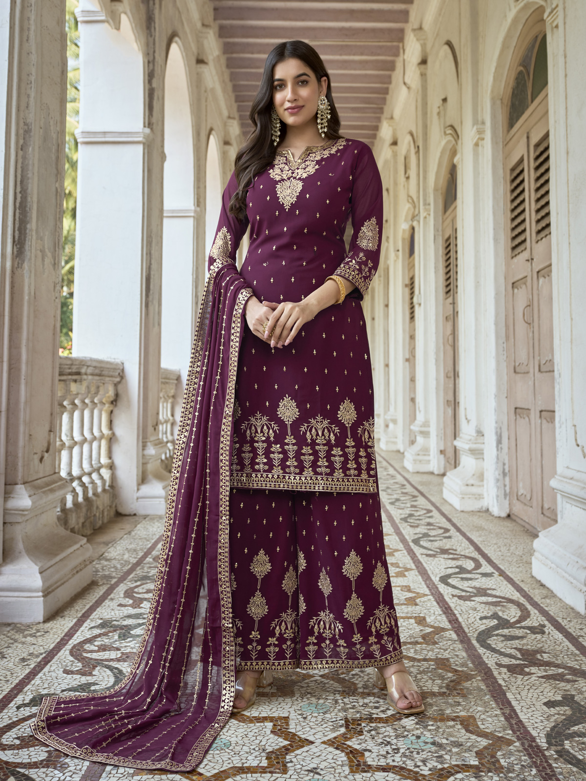 Pakistani Palazzo Suits Eid Exclusive Collections Online in Canada Usa UK uAE