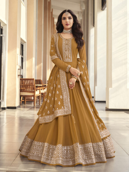 Floor Touch Anarkali Embroidered Suits online in USA Canada UK UAE