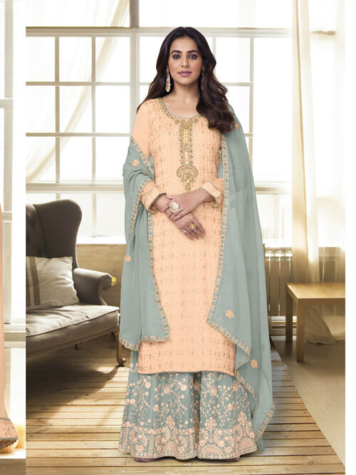 Festival Collection Embroidered Palazzo Suits Online in Canada USA UK Australia New Zealand France Mauritius