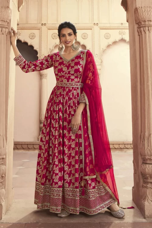 floor touch anarkali suits in USA