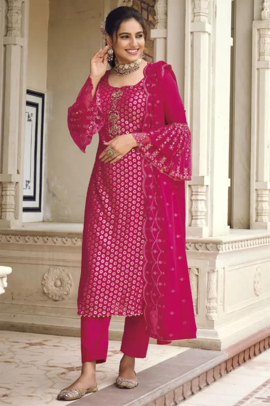 Pakistani Style Fancy Georgette Embroidery Suits Online in USA UK India Australia
