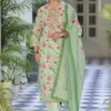 Green Floral Embroidered Pant Kameez Suit online