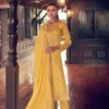 yellow Premium Silk Embroidered Partywear Suit online in USA UK Canada India UAE