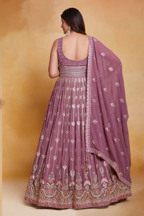 Partywear Georgette Anarkali Gown online in USA UK Canada India
