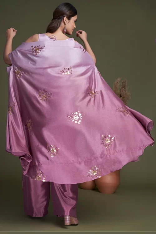 pink Stylish Koti Style Choli with Palazzo Online in USA UK Canada India Australia