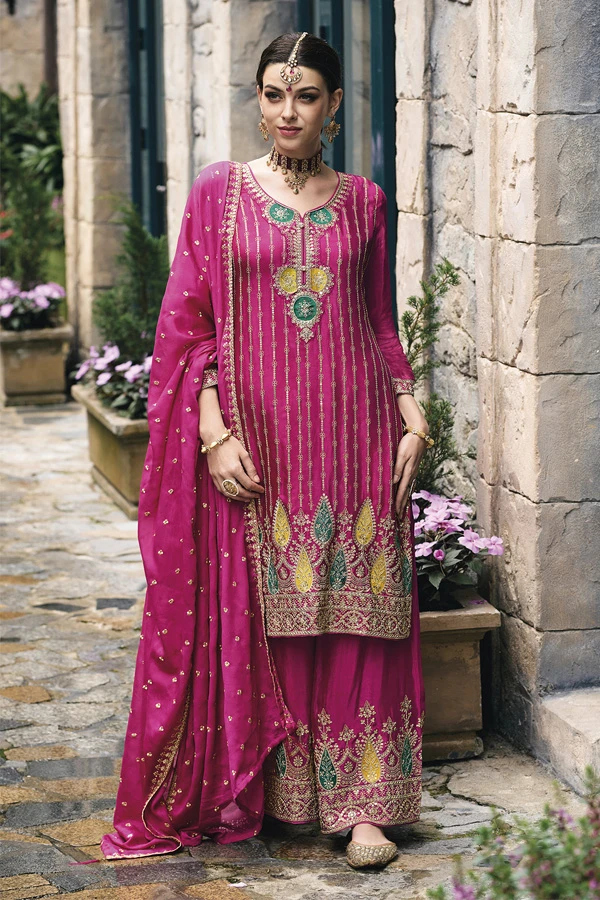 Buy Pakistani Designer Plazo Suits | Maharani Designer Boutique